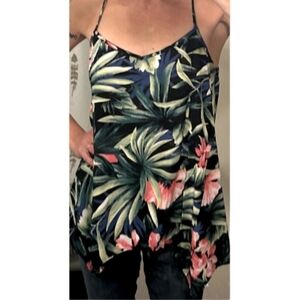 💫NWT Triple Five Soul Women’s Asymetrical Tropical Floral Print Camisole